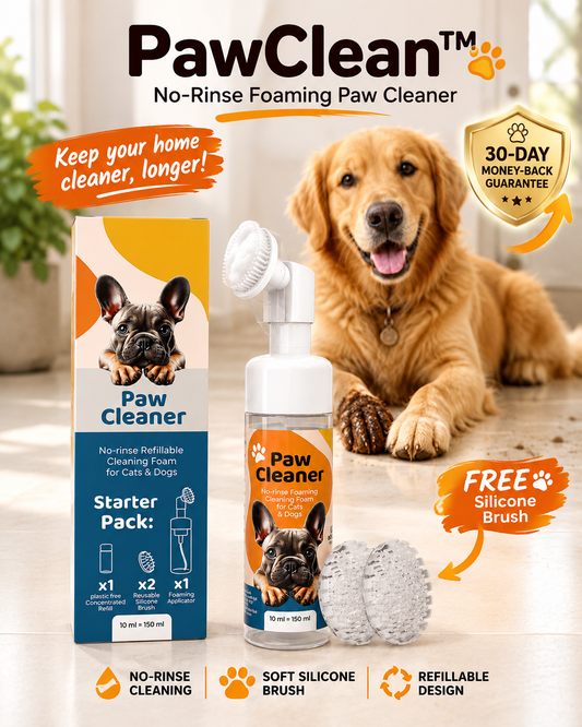 PawClean™  No-Rinse Paw Cleaner for Dogs & Cats | Refillable Foaming Paw Wash